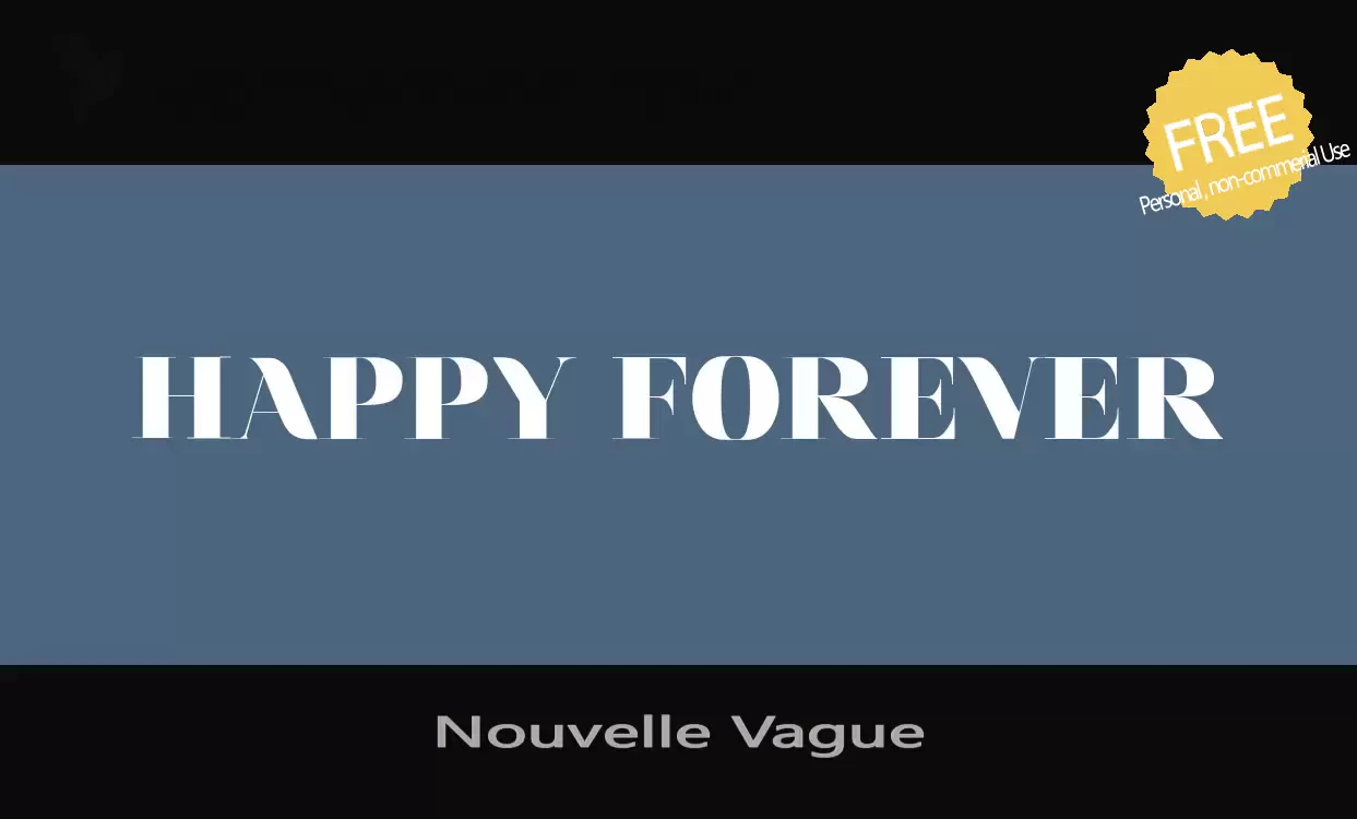 「Nouvelle-Vague」字体效果图
