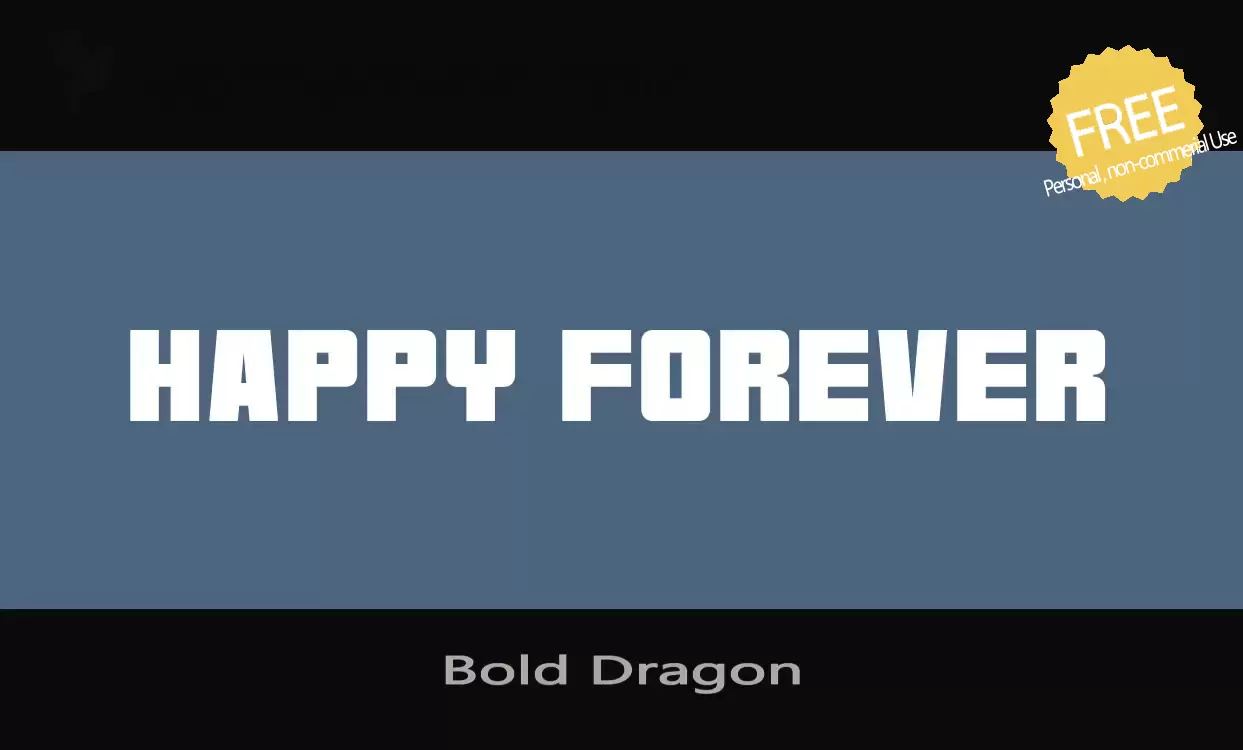 Sample of Bold-Dragon