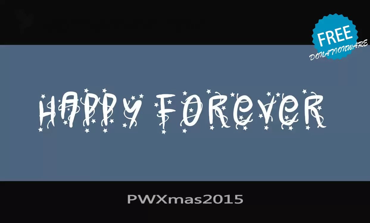 「PWXmas2015」字体效果图