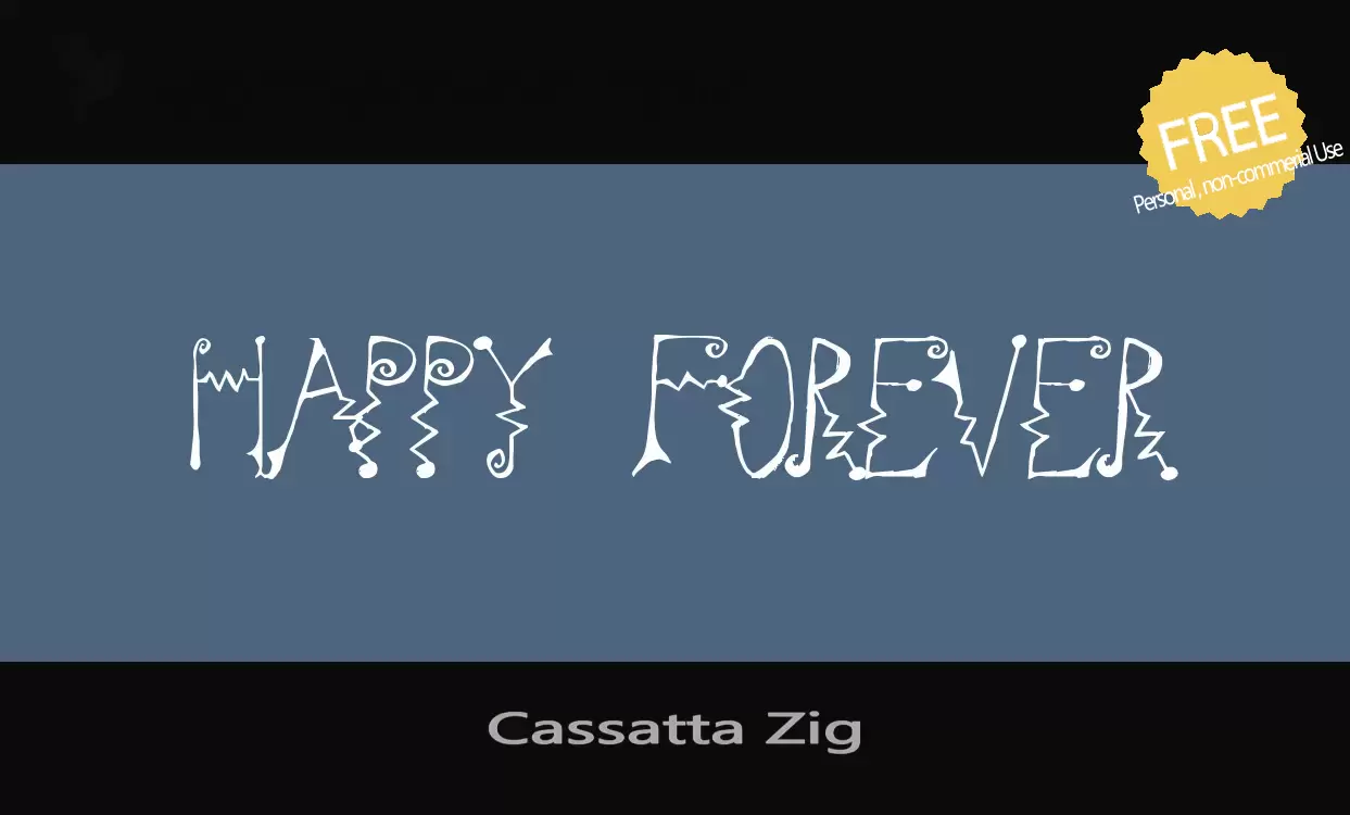 「Cassatta-Zig」字体效果图