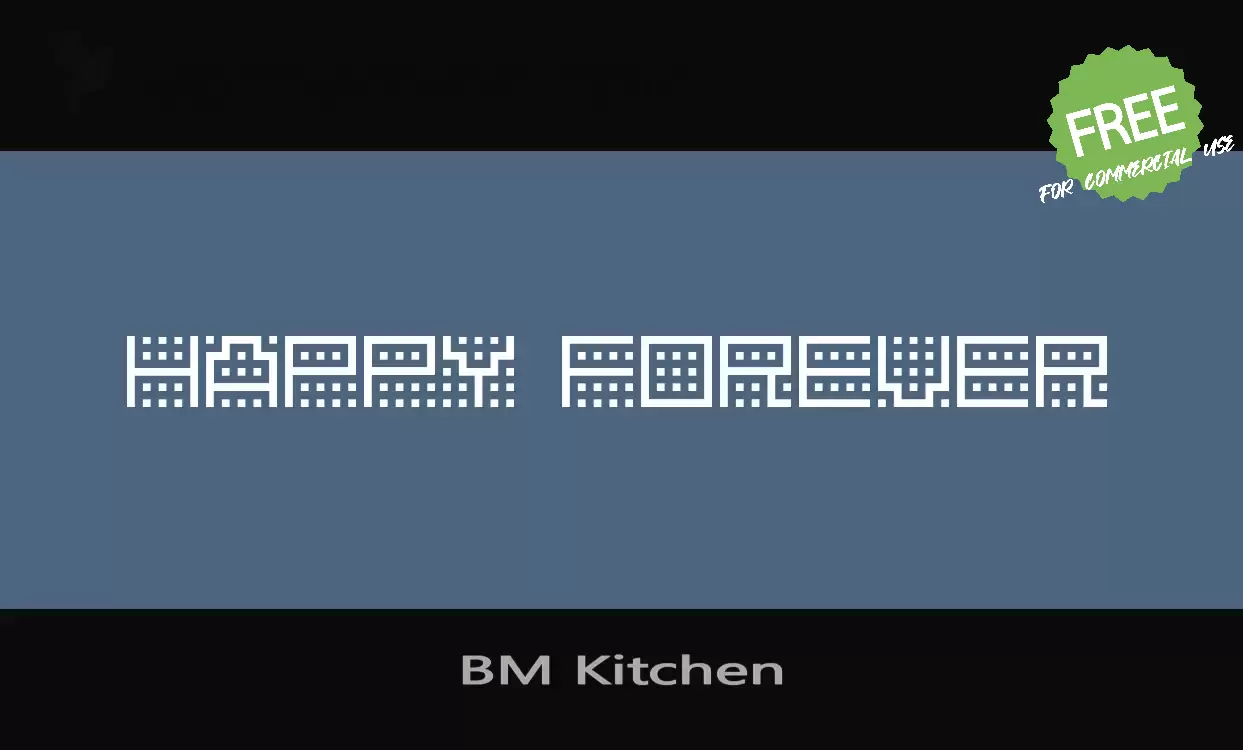 Font Sample of BM-Kitchen