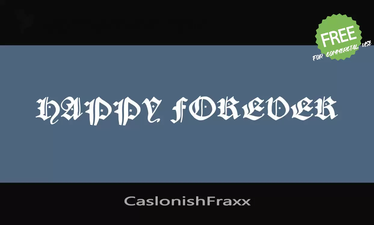 「CaslonishFraxx」字体效果图