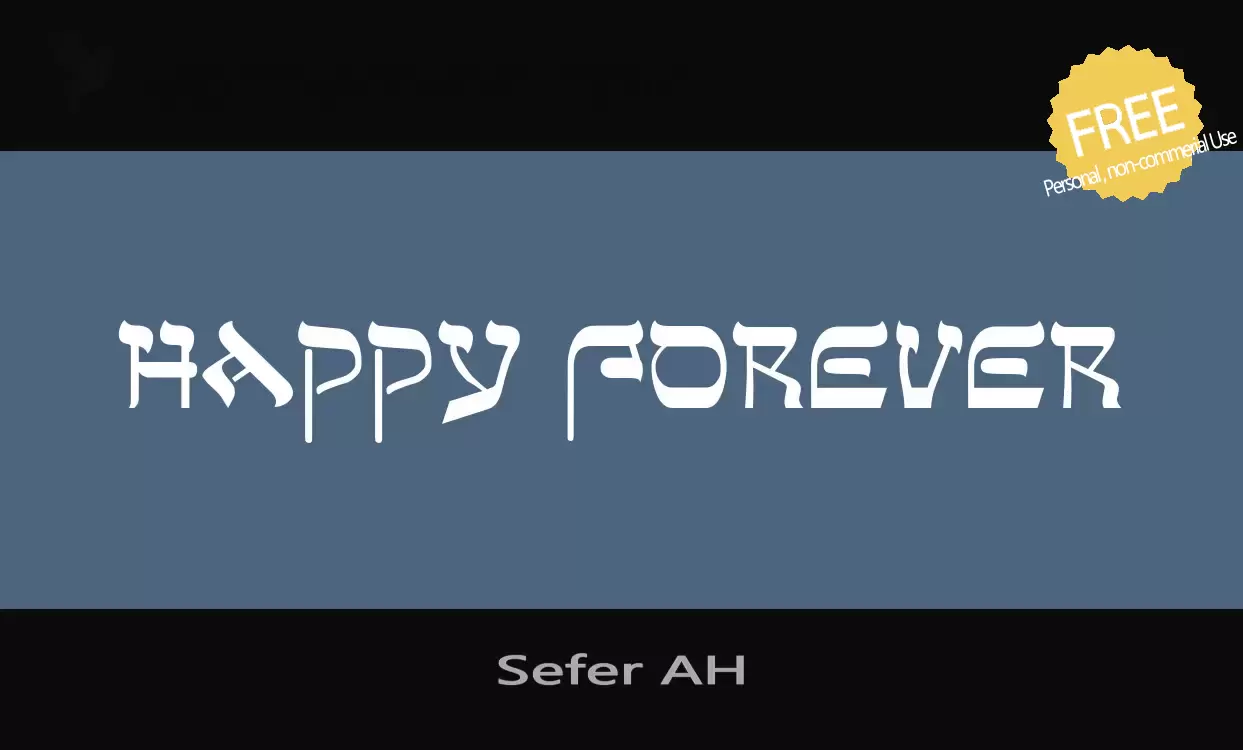「Sefer-AH」字体效果图