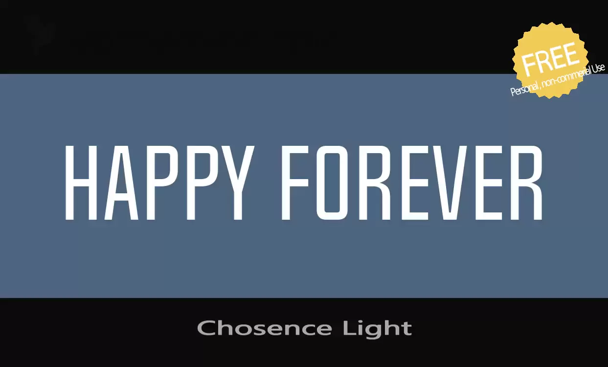 「Chosence-Light」字体效果图