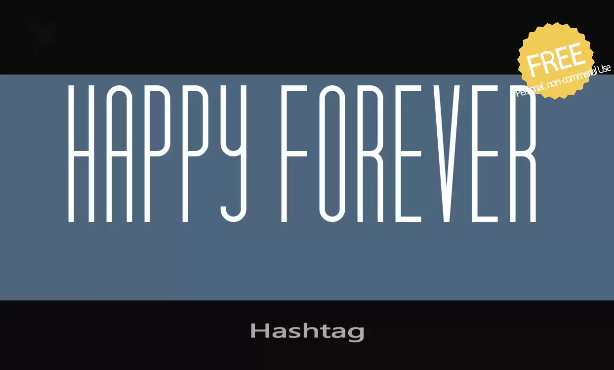 「Hashtag」字体效果图