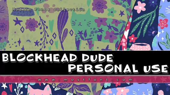 「BLOCKHEAD-DUDE-Personal-Use」字体排版样式
