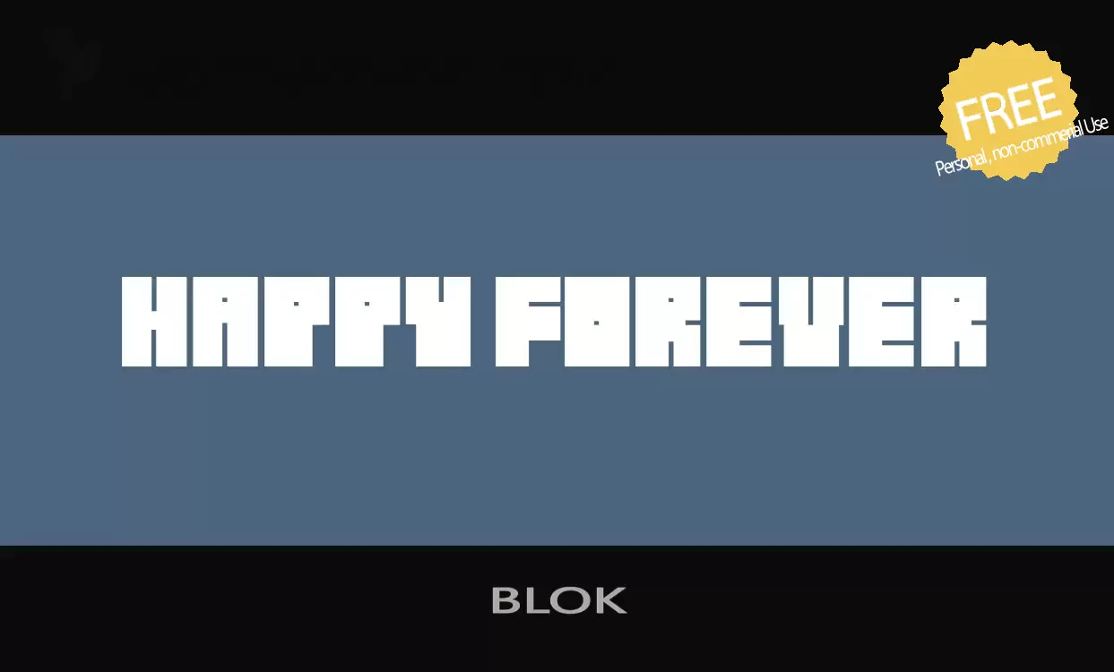 「BLOK」字体效果图