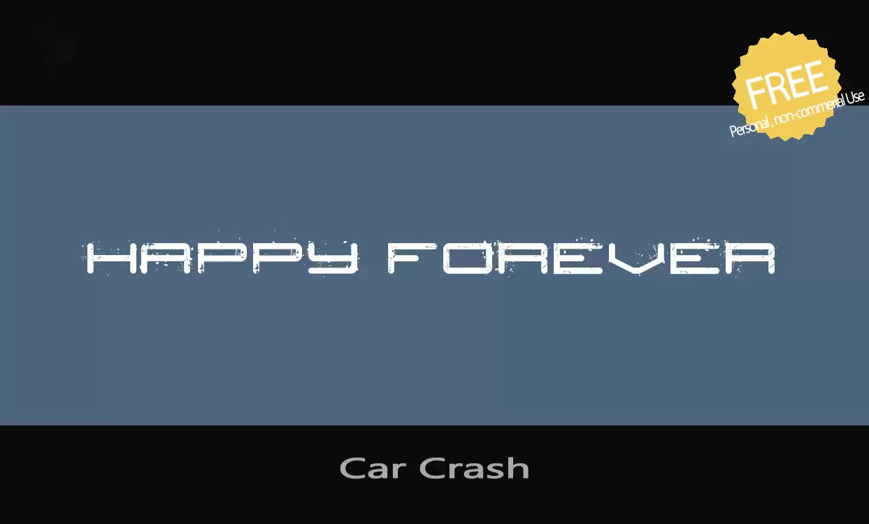 「Car-Crash」字体效果图