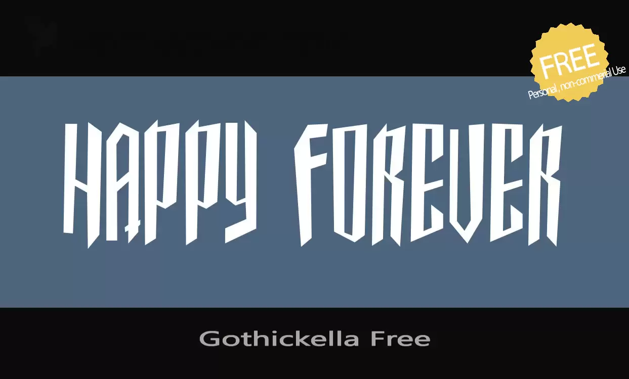 「Gothickella-Free」字体效果图
