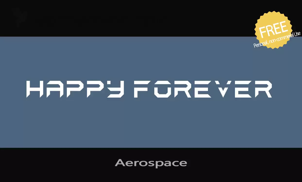 Font Sample of Aerospace