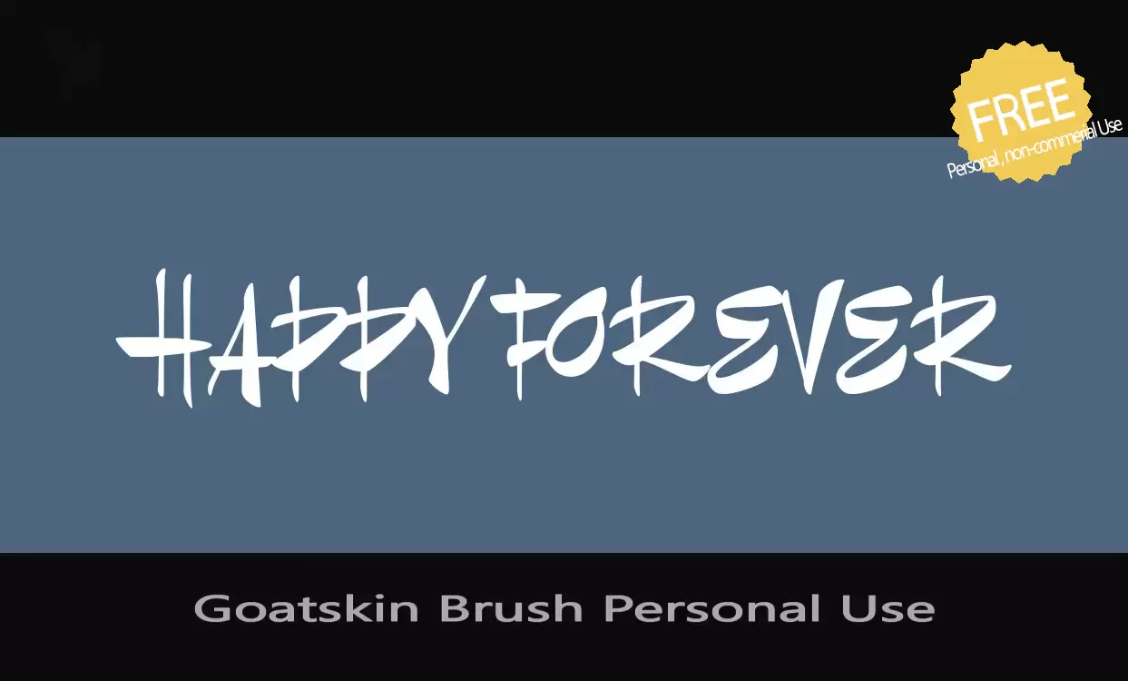 「Goatskin-Brush-Personal-Use」字体效果图