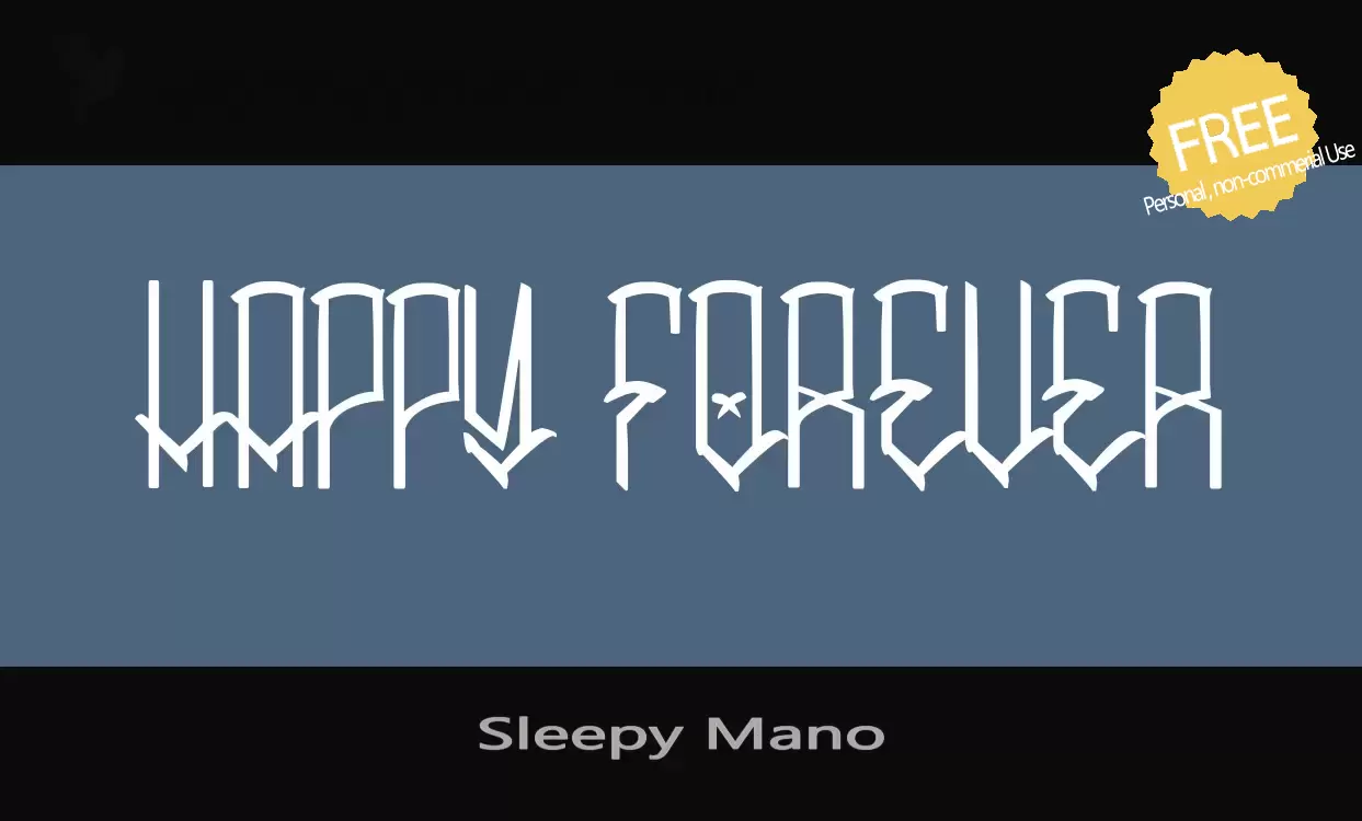 「Sleepy-Mano」字体效果图