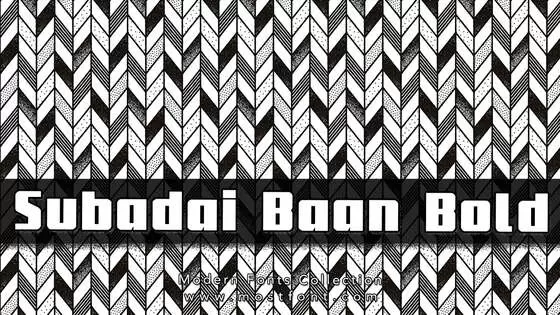 Typographic Design of Subadai-Baan-Bold