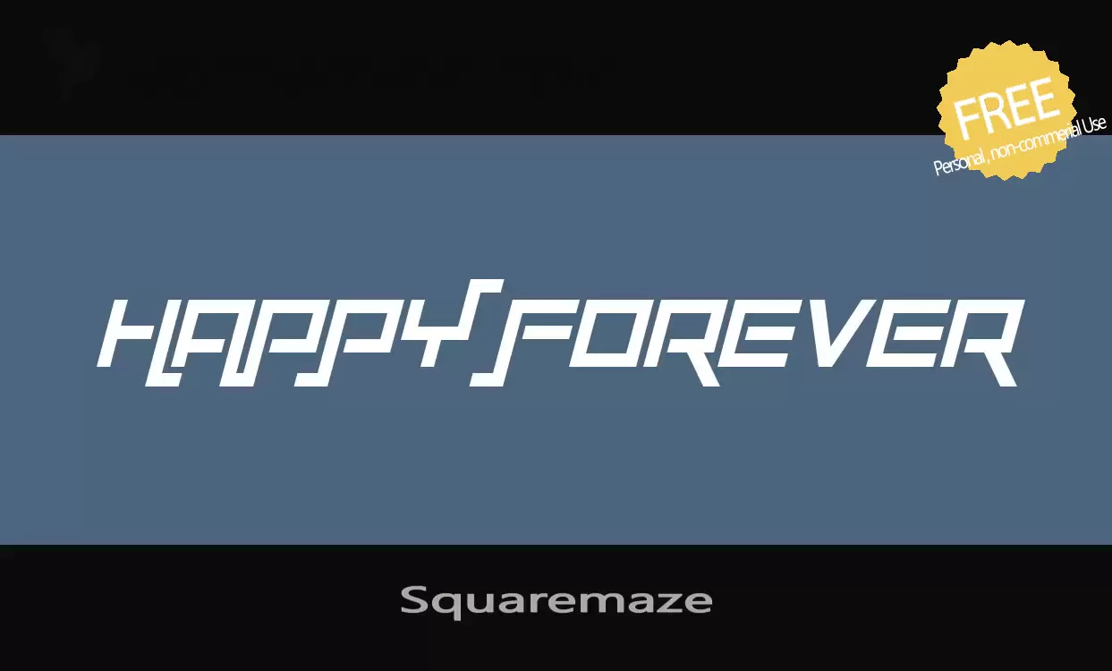 「Squaremaze」字体效果图