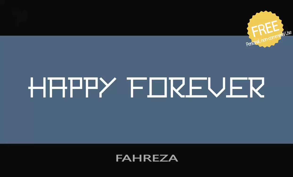 Font Sample of FAHREZA