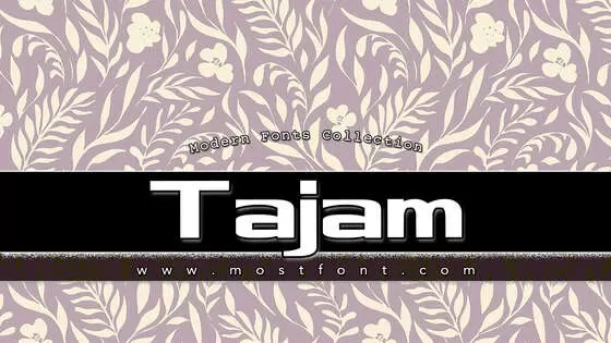 「Tajam」字体排版图片