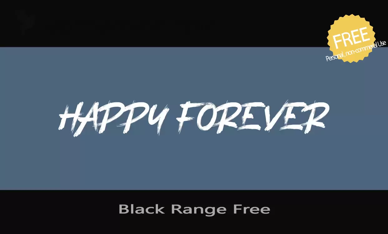 「Black-Range-Free」字体效果图