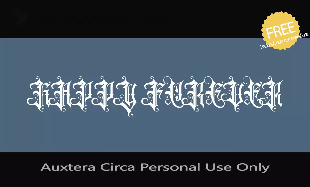 「Auxtera-Circa-Personal-Use-Only」字体效果图
