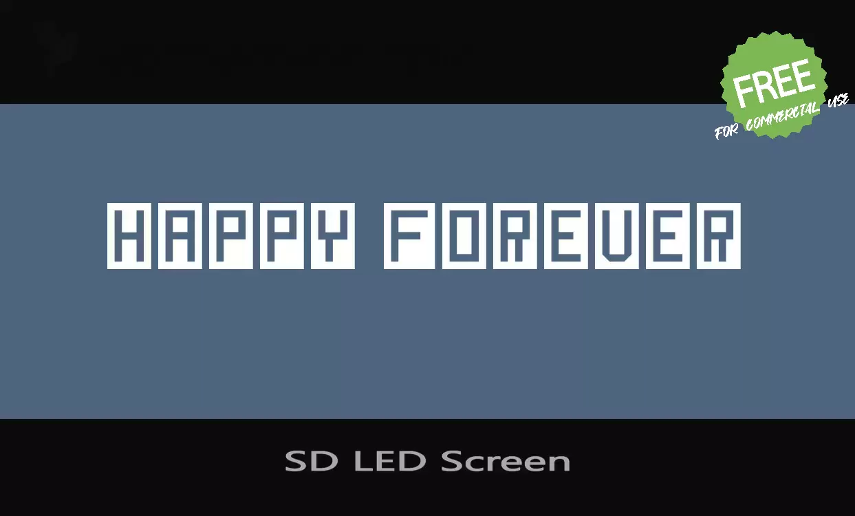 「SD-LED-Screen」字体效果图