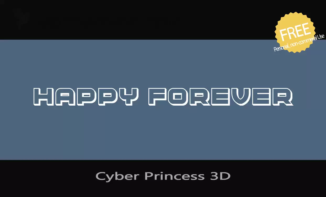 「Cyber-Princess-3D」字体效果图