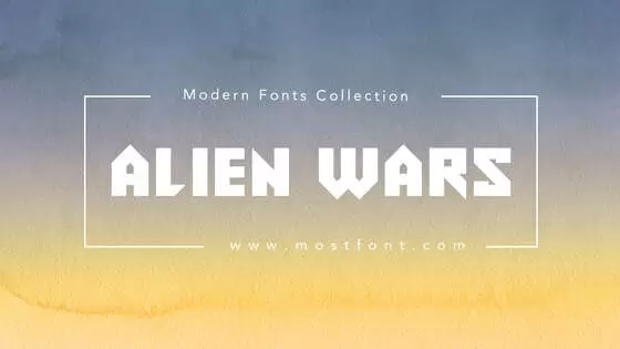 「Alien-Wars」字体排版图片