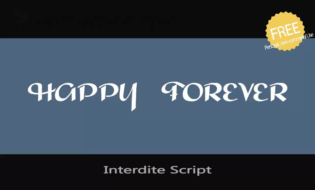 「Interdite-Script」字体效果图