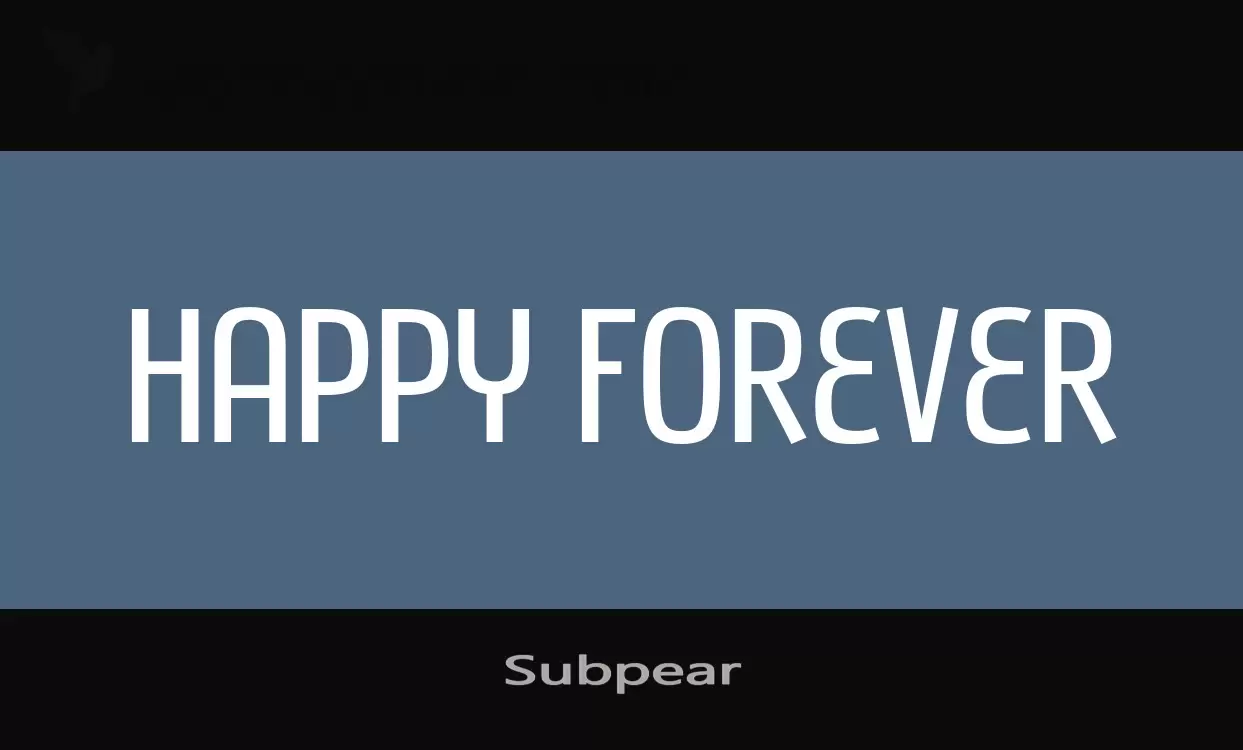 Font Sample of Subpear