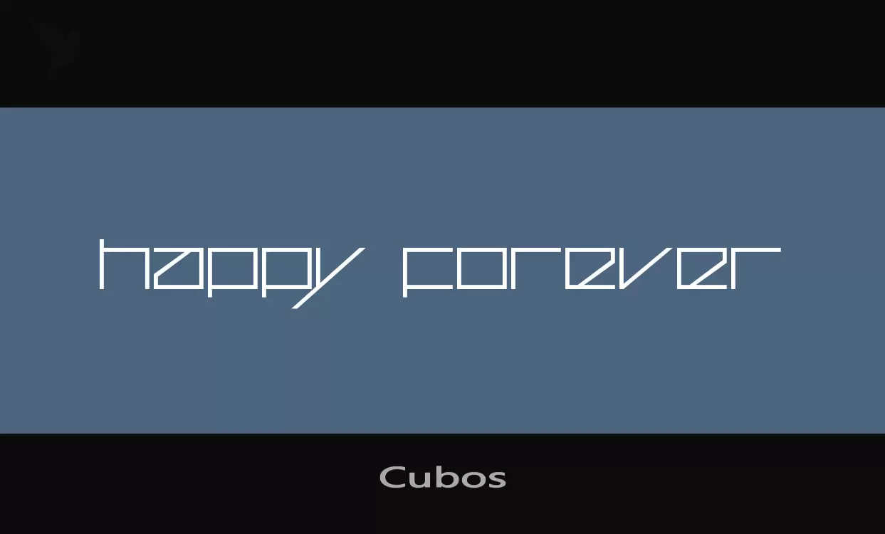 「Cubos」字体效果图
