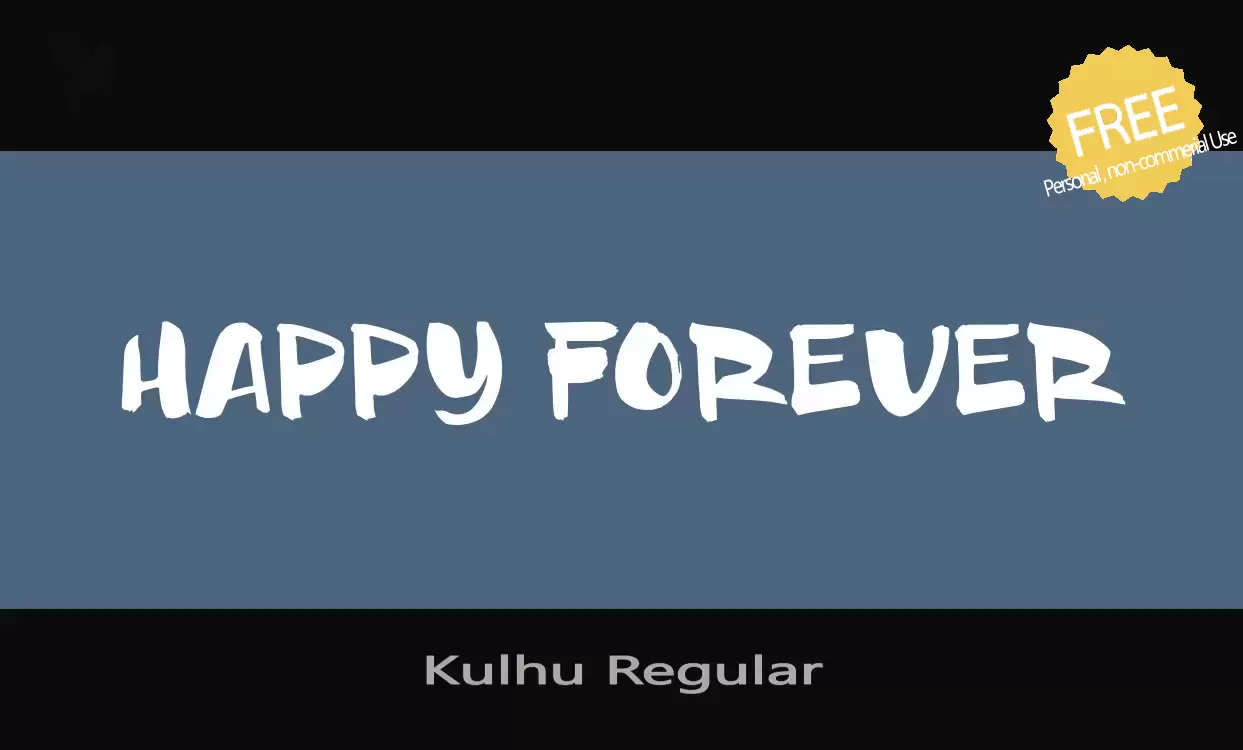「Kulhu-Regular」字体效果图