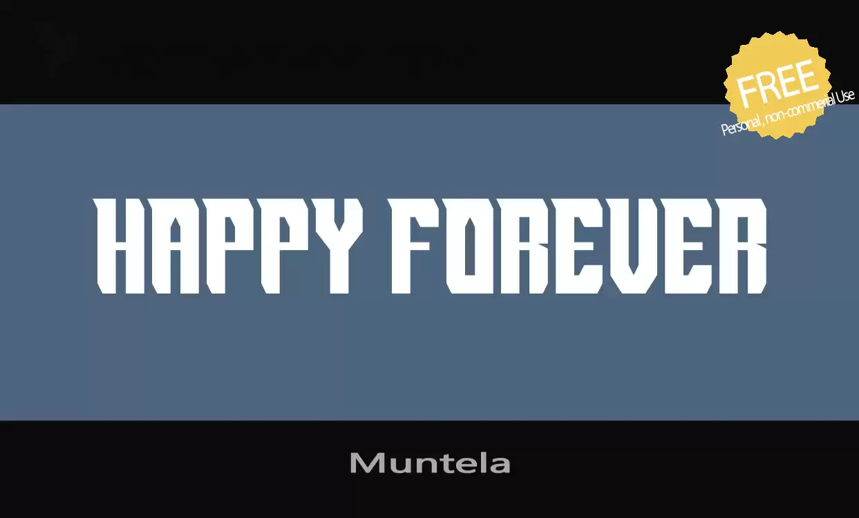 Font Sample of Muntela