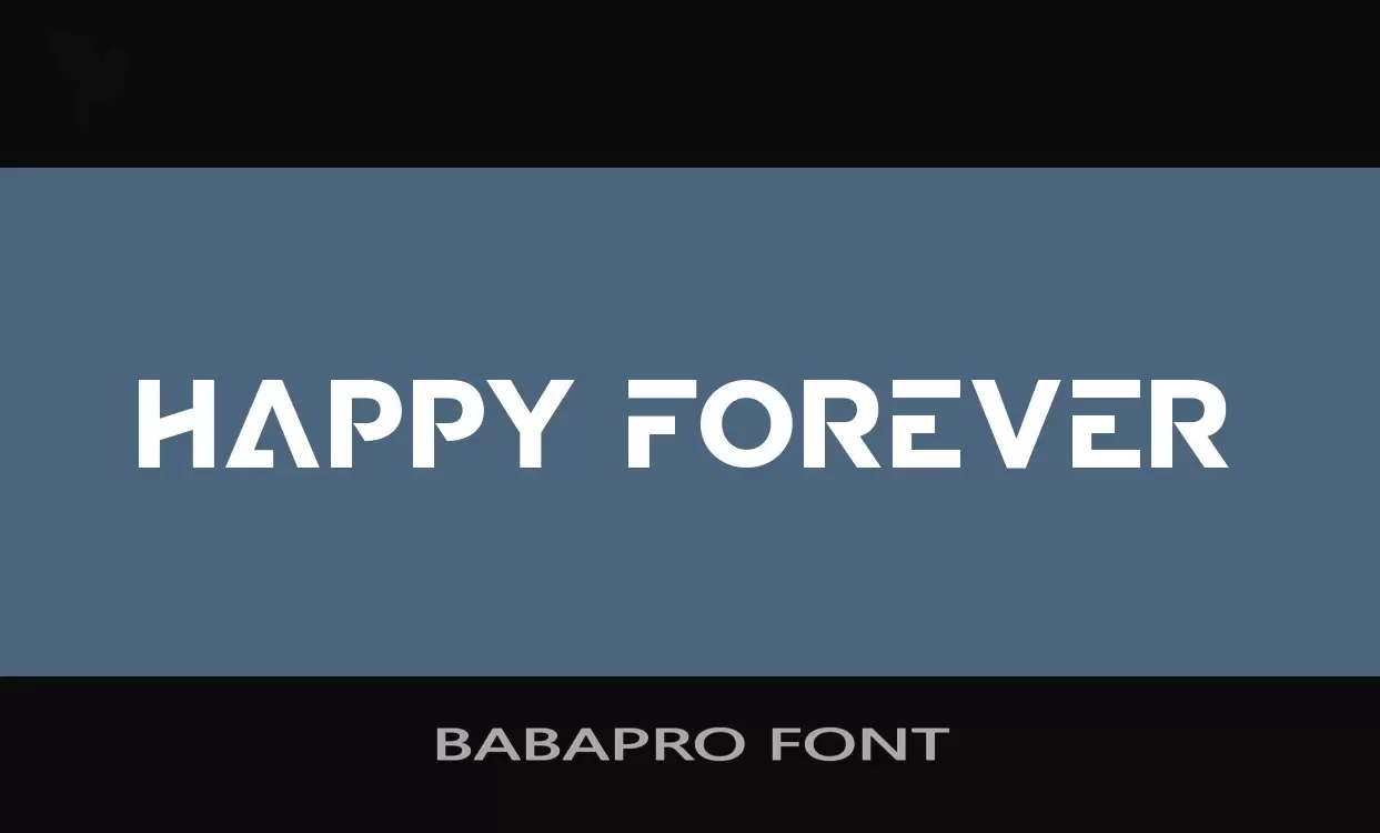 「BABAPRO-FONT」字体效果图
