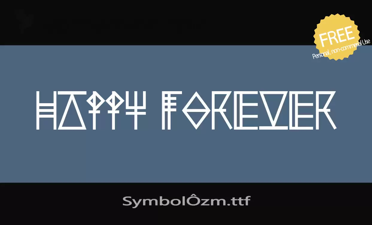 Font Sample of SymbolÔzm.ttf