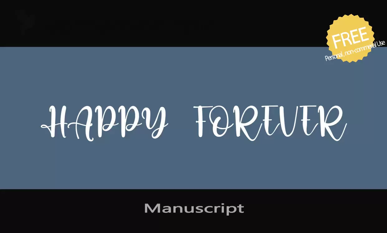 Font Sample of Manuscript