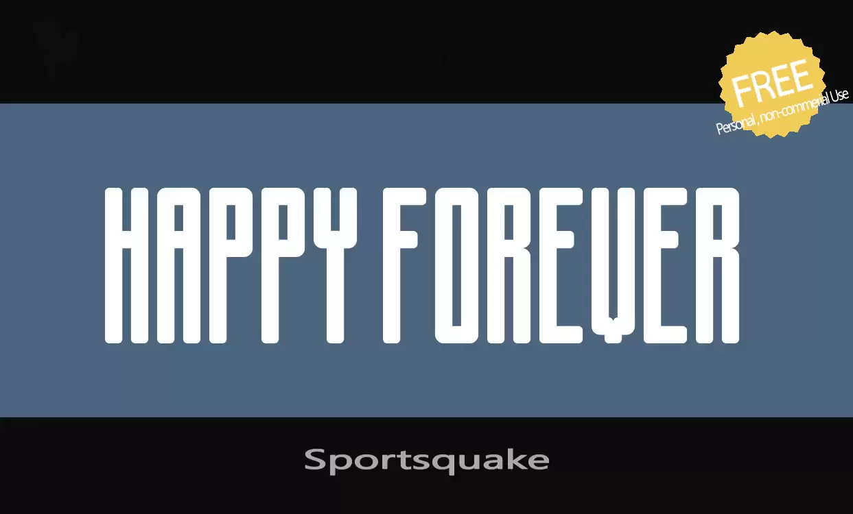 Font Sample of Sportsquake