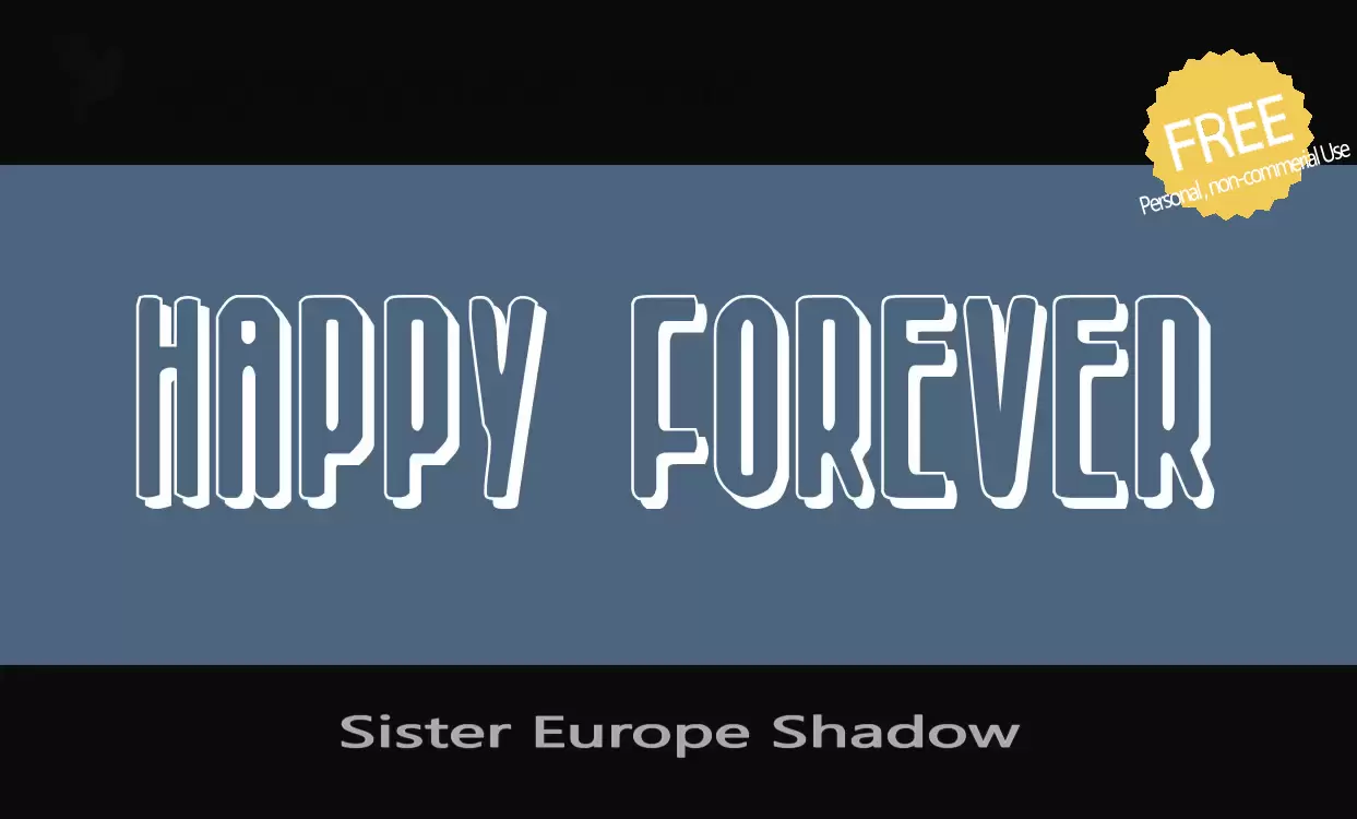 「Sister-Europe-Shadow」字体效果图