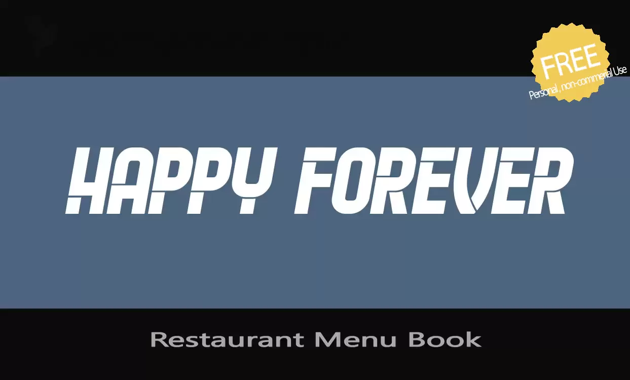 「Restaurant-Menu-Book」字体效果图