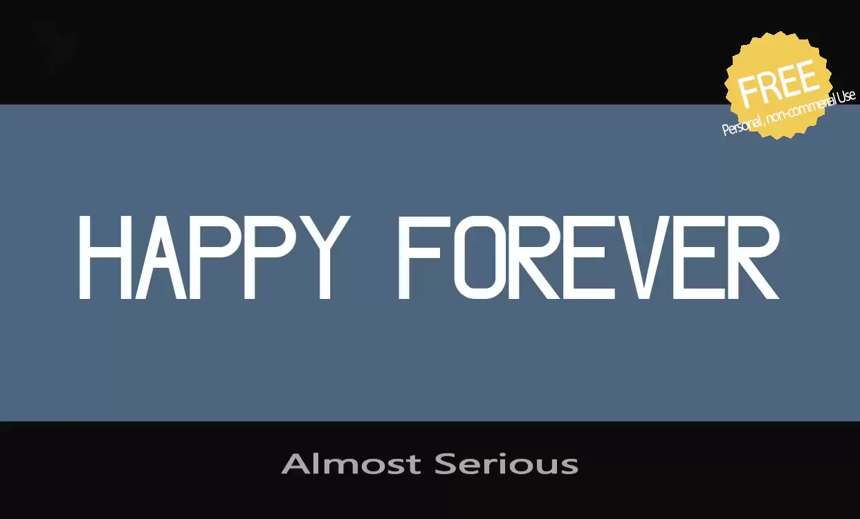 「Almost-Serious」字体效果图