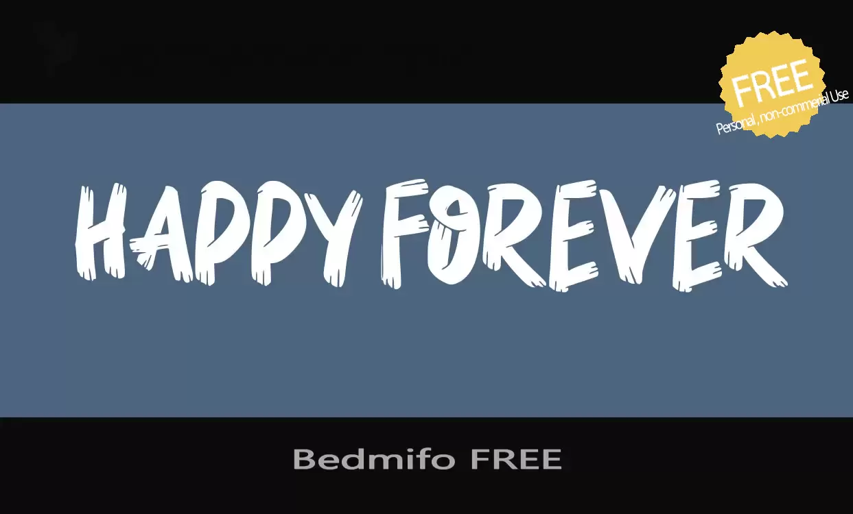 「Bedmifo-FREE」字体效果图