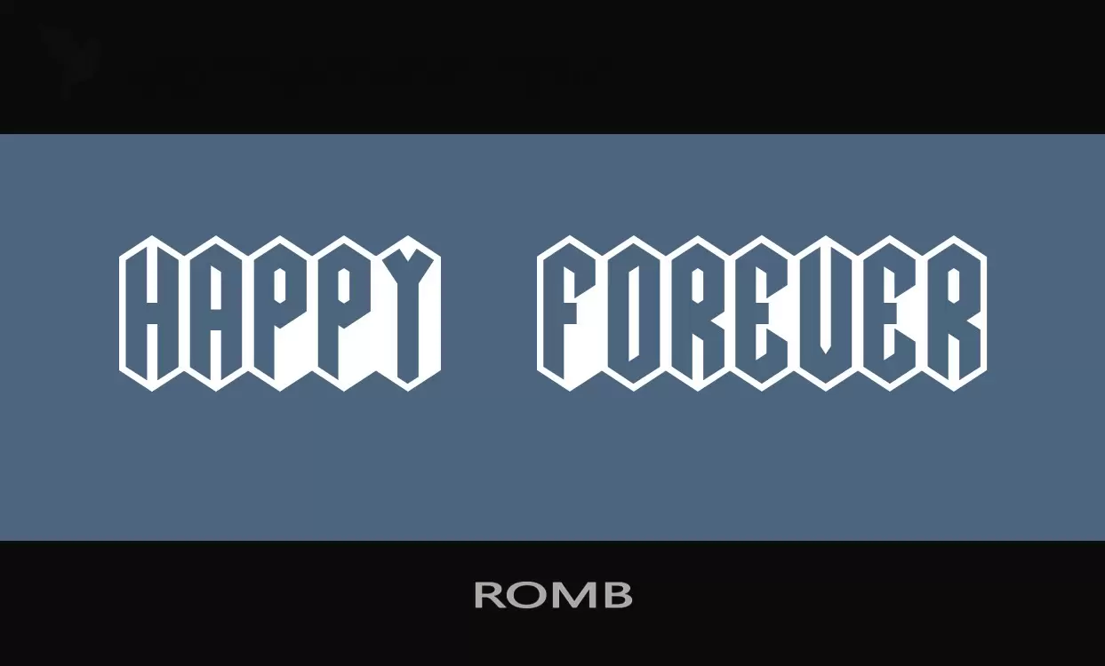 「ROMB」字体效果图
