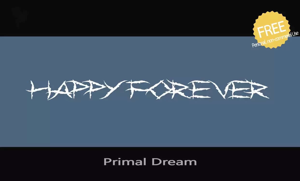 「Primal-Dream」字体效果图
