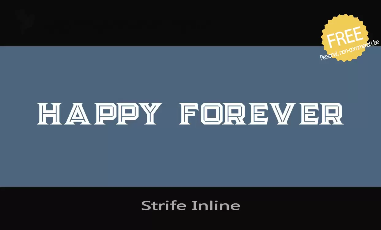 Font Sample of Strife-Inline