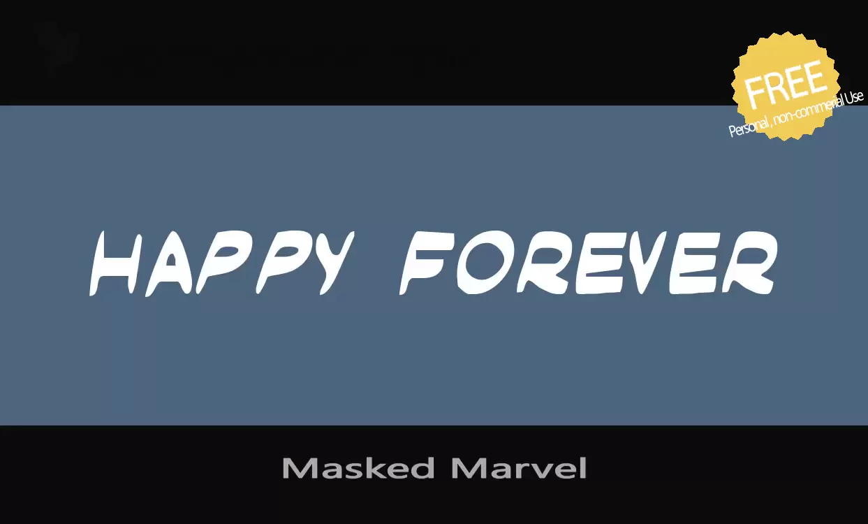 「Masked-Marvel」字体效果图
