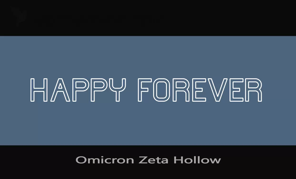 「Omicron-Zeta-Hollow」字体效果图