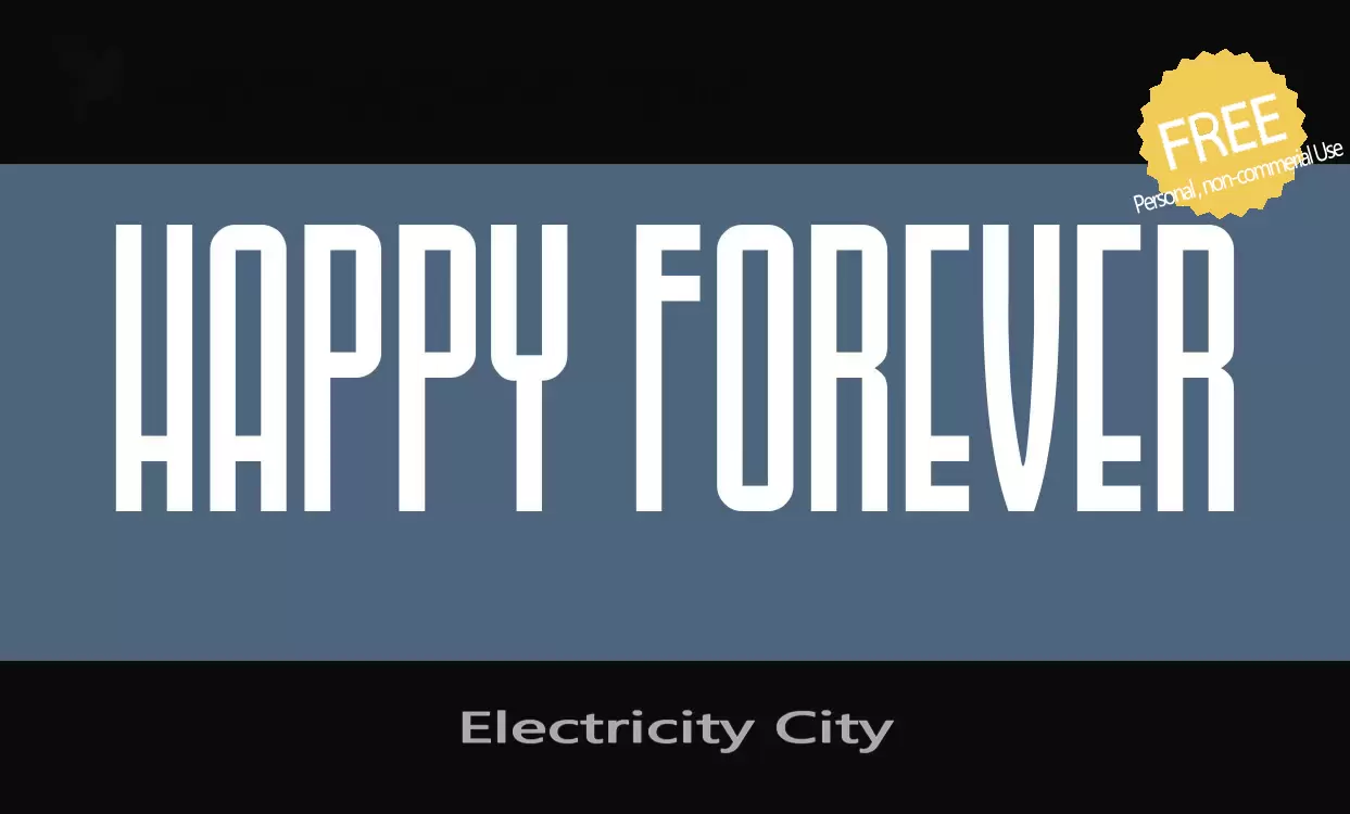 「Electricity-City」字体效果图