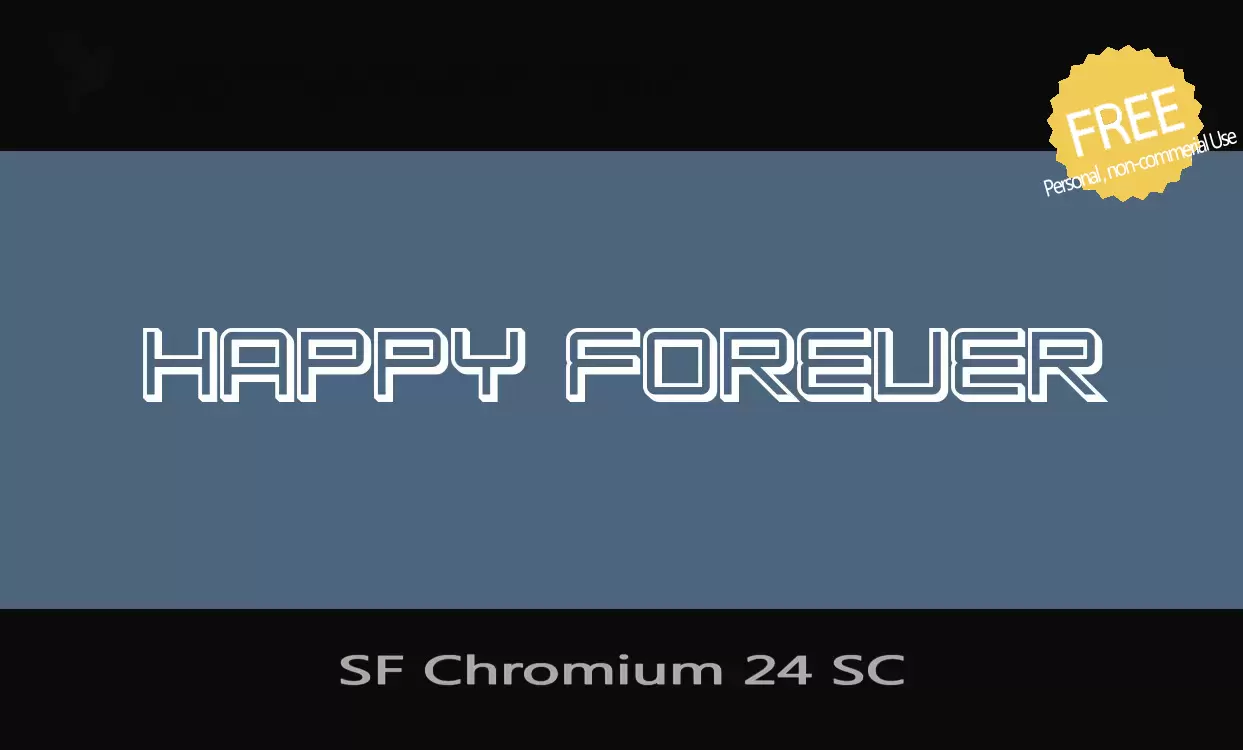 「SF-Chromium-24-SC」字体效果图