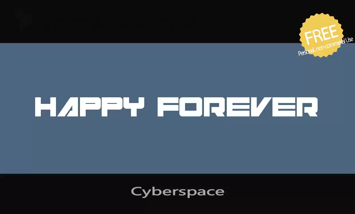「Cyberspace」字体效果图