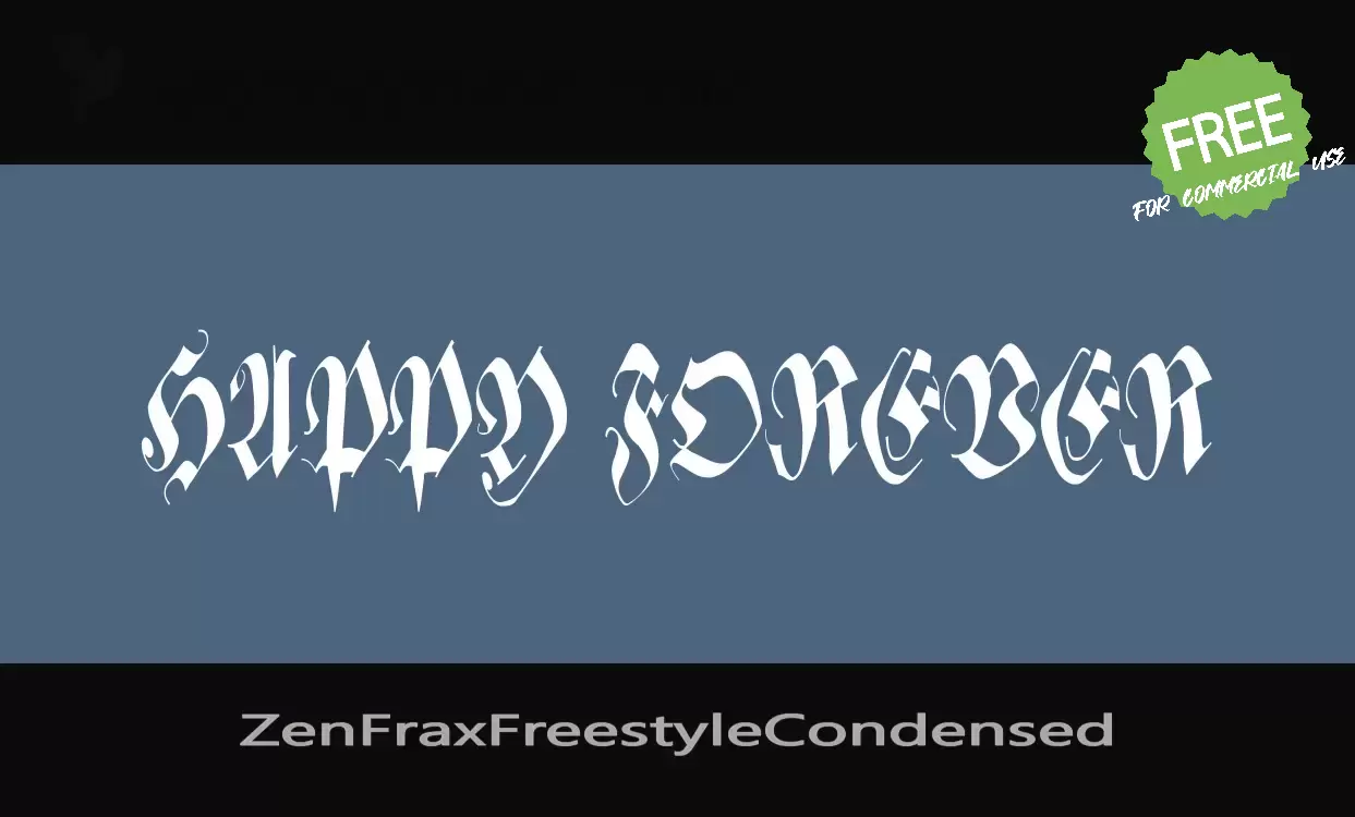 Sample of ZenFraxFreestyleCondensed