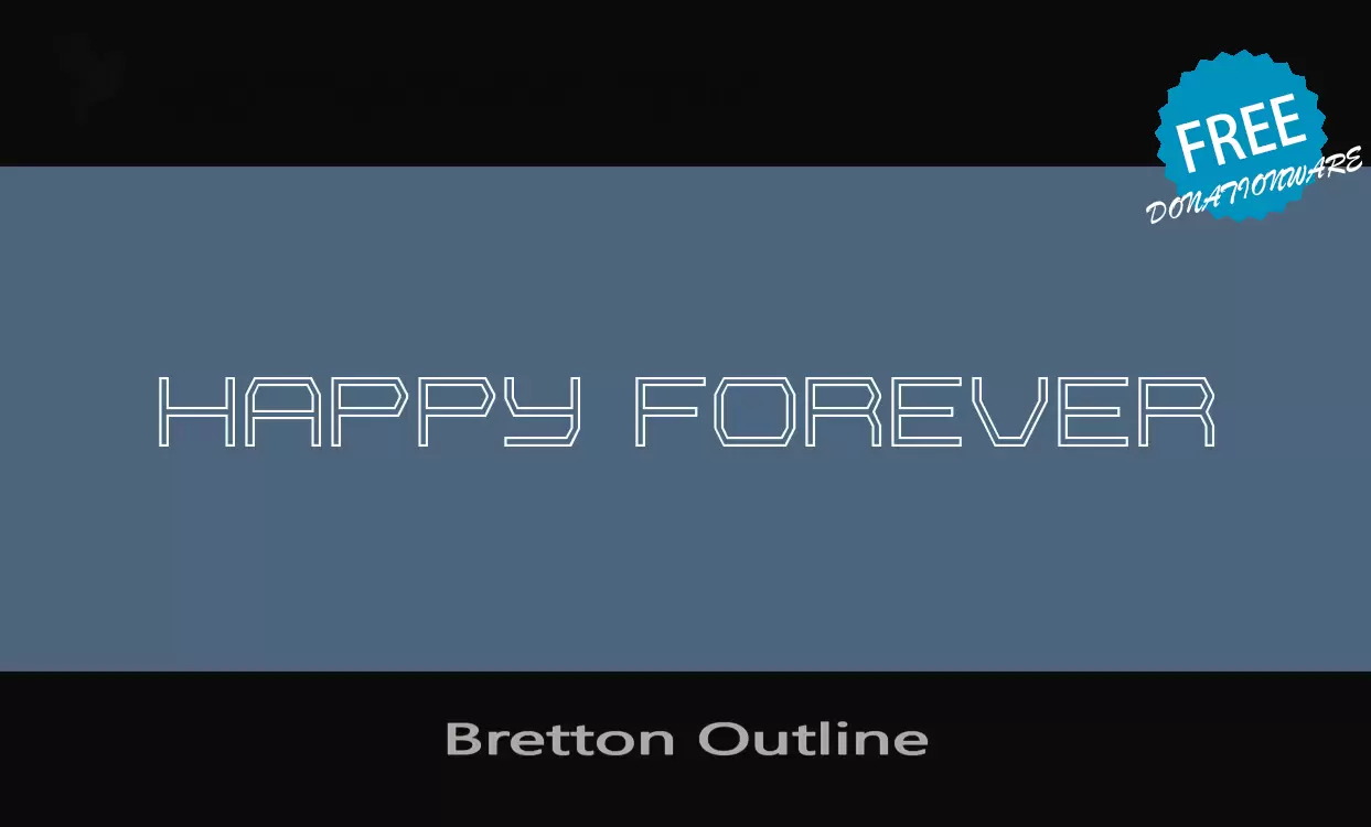 「Bretton-Outline」字体效果图