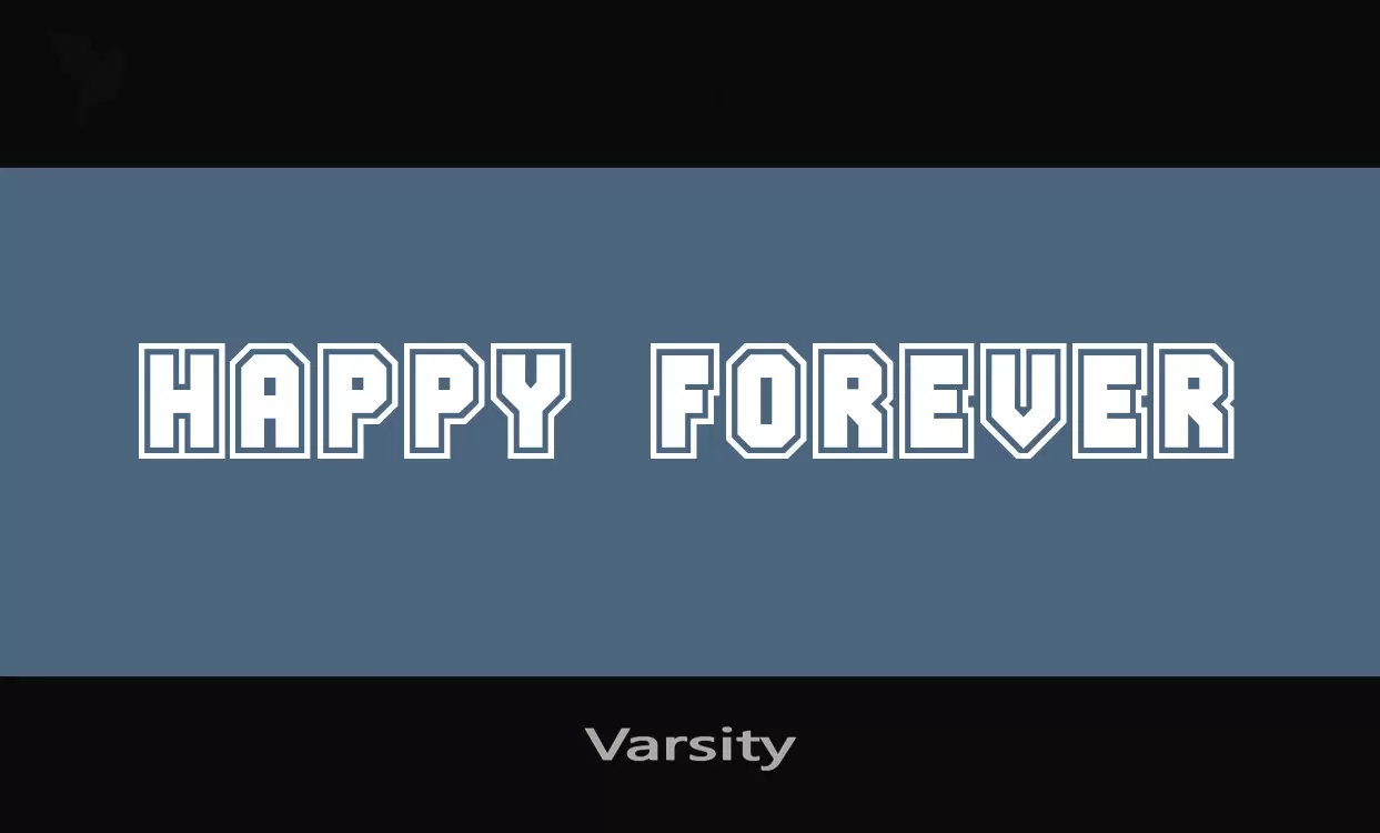 「Varsity」字体效果图