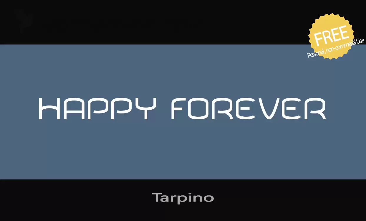 「Tarpino」字体效果图
